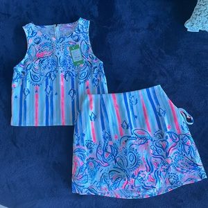 NEW Lilly Pulitzer Top and Skort Set (Size 0)